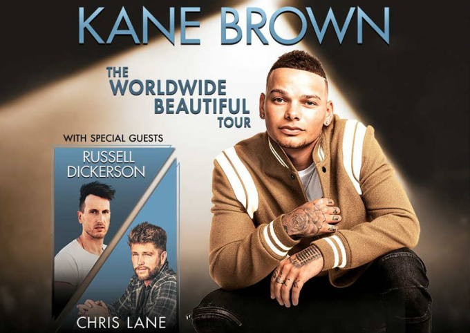 Kane Brown, Chris Lane & Russell Dickerson at Pinnacle Bank Arena